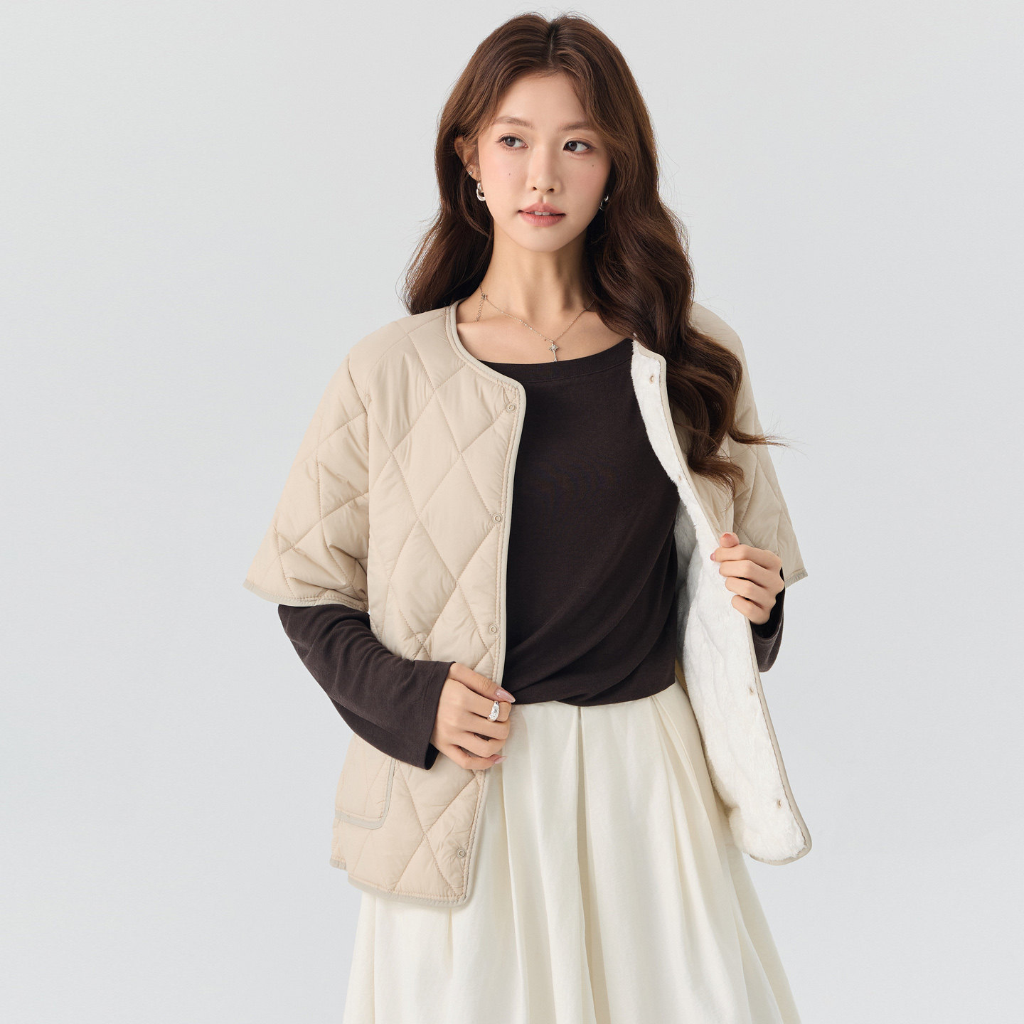 秋冬女加绒保暖棉衣内搭
