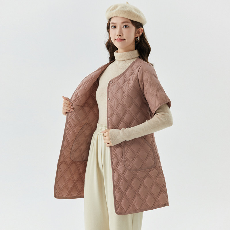 保暖中长款棉服百搭修身羽绒棉