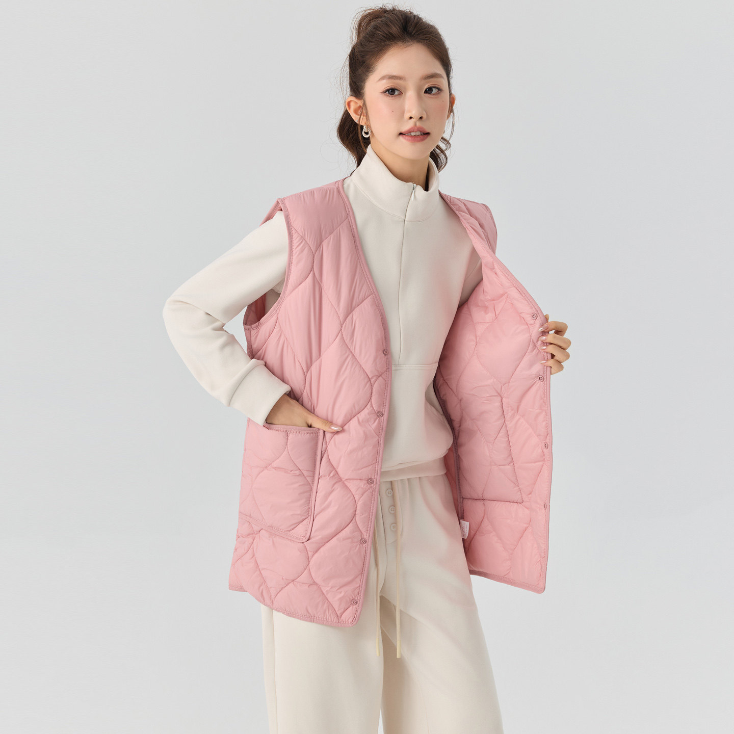 秋冬羽绒棉马甲女轻薄保暖内穿