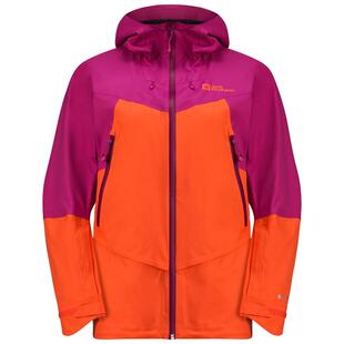Jack wolfskin狼爪女士沖鋒衣防水防風(fēng)透氣戶外外套連帽長款