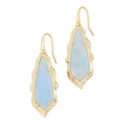 海外代购Kendra Scott（饰品）女士耳钉黄铜鲍鱼贝日常搭配通勤