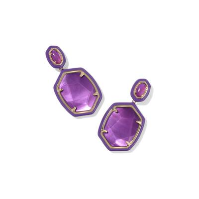 海外代购Kendra Scott（饰品）女士耳钉金色紫色日常搭配通勤