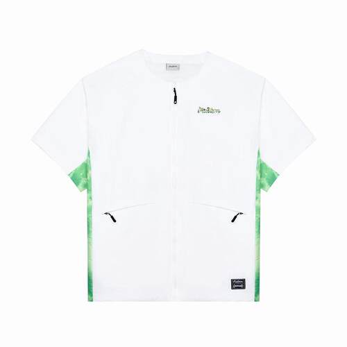 海外代购MALBON GOLF男士外套防风拉链开合短袖拼色街头潮流