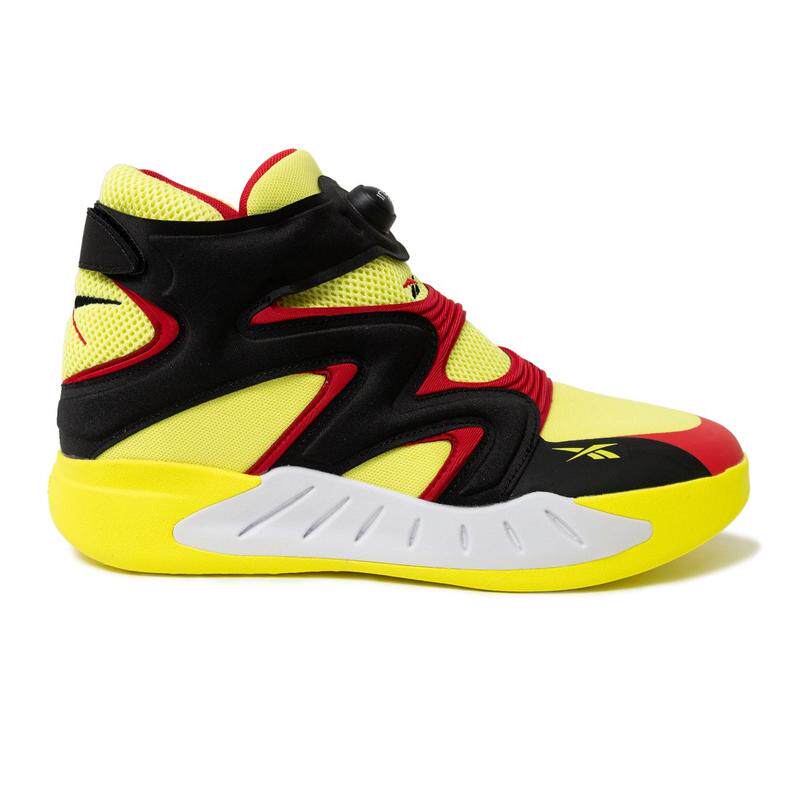 海外代购Reebok/锐步男士运动休闲鞋包裹支撑透气网面高帮充气泵