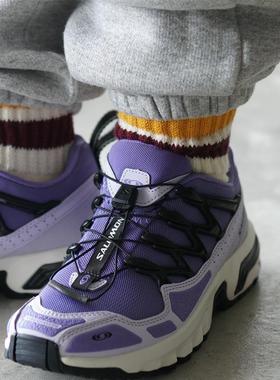代购Salomon ACS + 萨洛蒙男女同款稳定舒适减震防滑紫色户外登