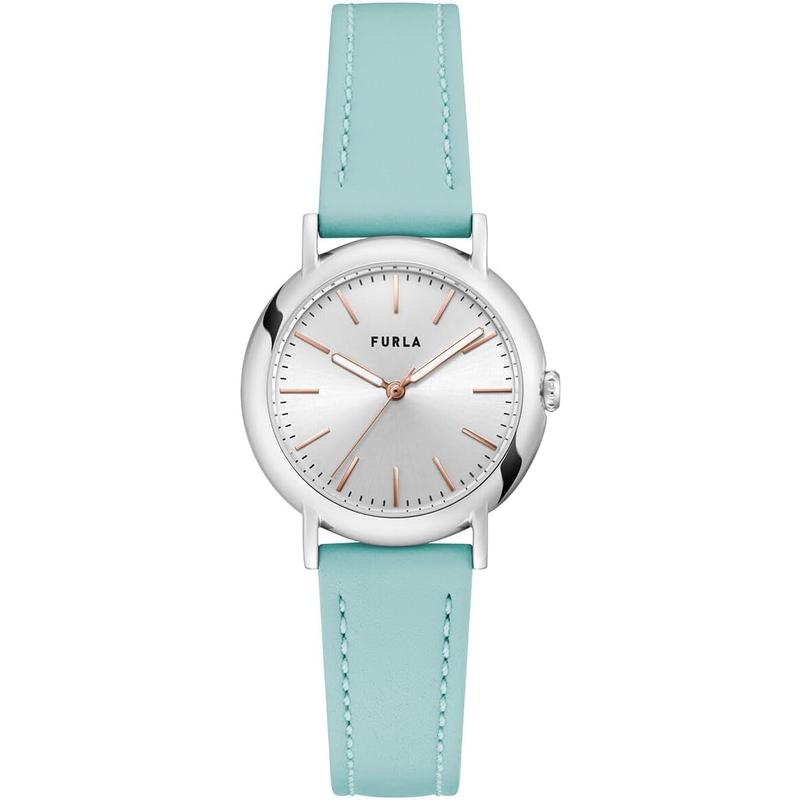 FURLA/芙拉女表简约银盘绿皮腕表轻奢时尚防水表盘