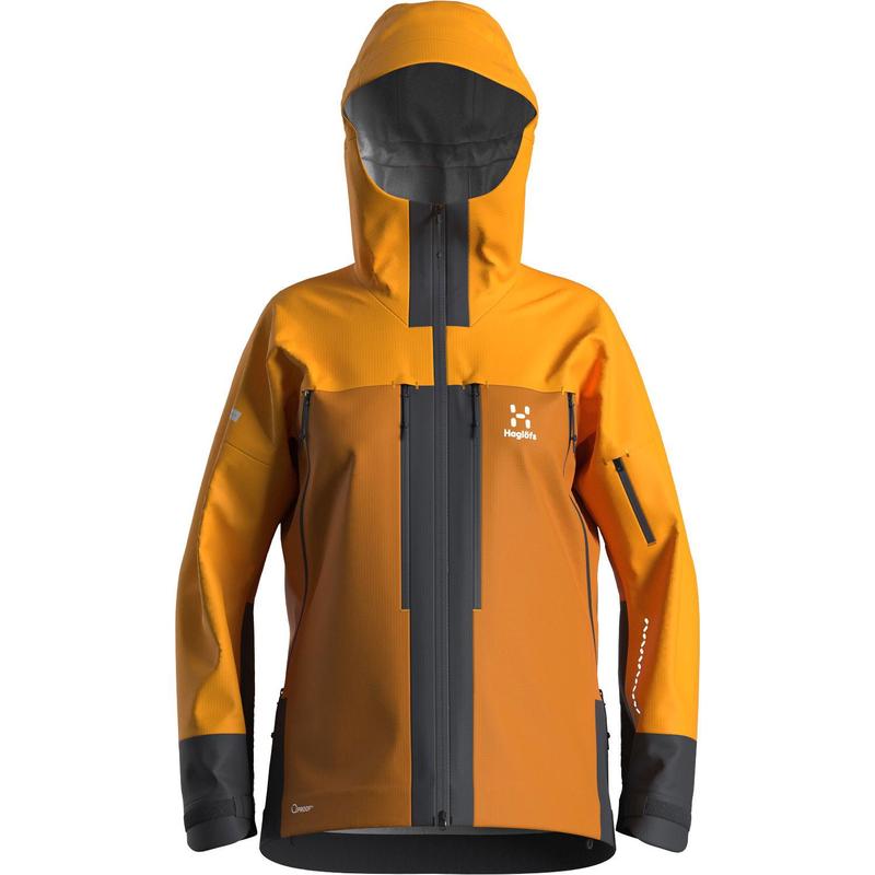 代购HAGLOFS女士冲锋衣防水防风透气户外外套连帽长袖硬壳夹克