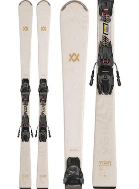 代购Volkl女士滑雪板灵活转向稳定抓地轻量化结构白色中等宽度