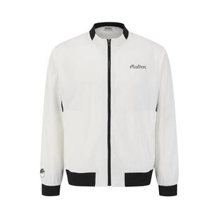 海外代购MALBON GOLF男士外套白色立领休闲运动棒球服简约