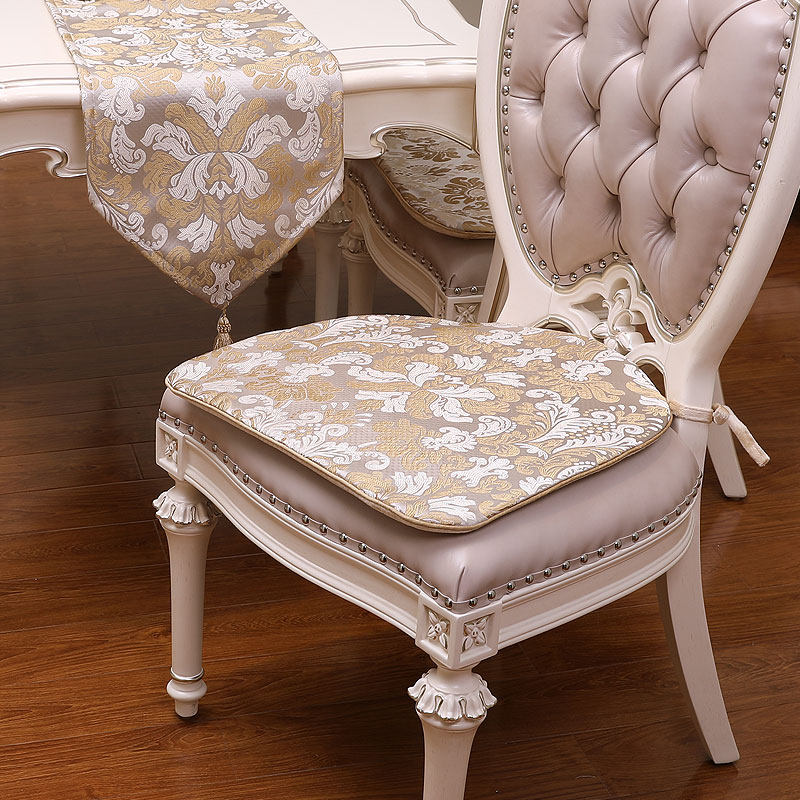 圣美绮餐椅垫防滑布艺坐垫冬高档椅子垫加厚座椅垫欧式椅垫可