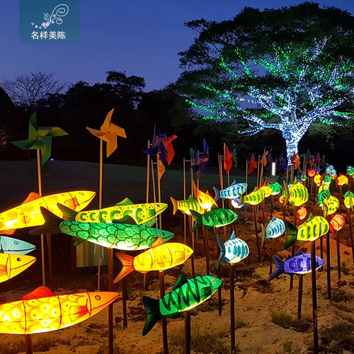 户外中国风铁艺春节灯笼灯会名样