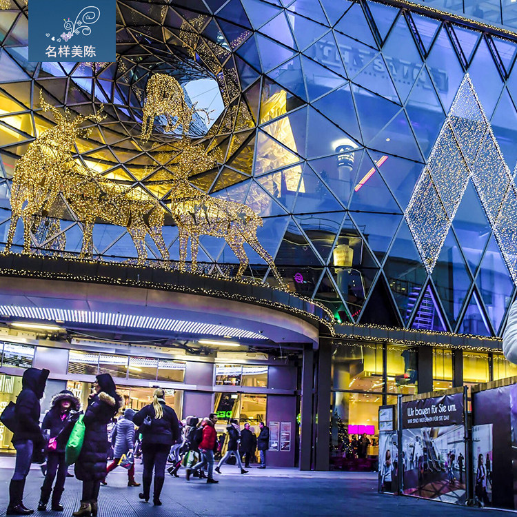 名样美陈圣诞节商业广场圣布置圣诞鹿麋鹿铁艺发光鹿网红门头装饰