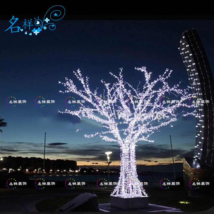 名样美陈大型户外LED圣诞节日树星星灯树大树铁艺造型灯街道亮化