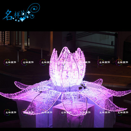 户外粉色LED造型发光圣诞节装饰