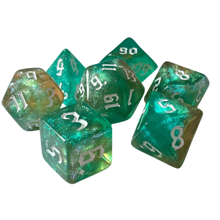 新字体双色变色龙多面骰子数字dice游戏跑团色子4 6 8 10 12 20面