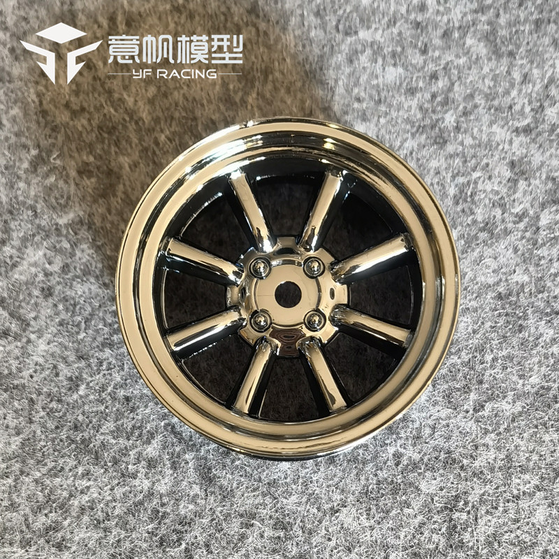 1|10 RC 원격 제어 모델 8 스포크 8 발톱 플랫 드리프트 카 레트로 휠 허브 휠 프레임 3MM 오프셋