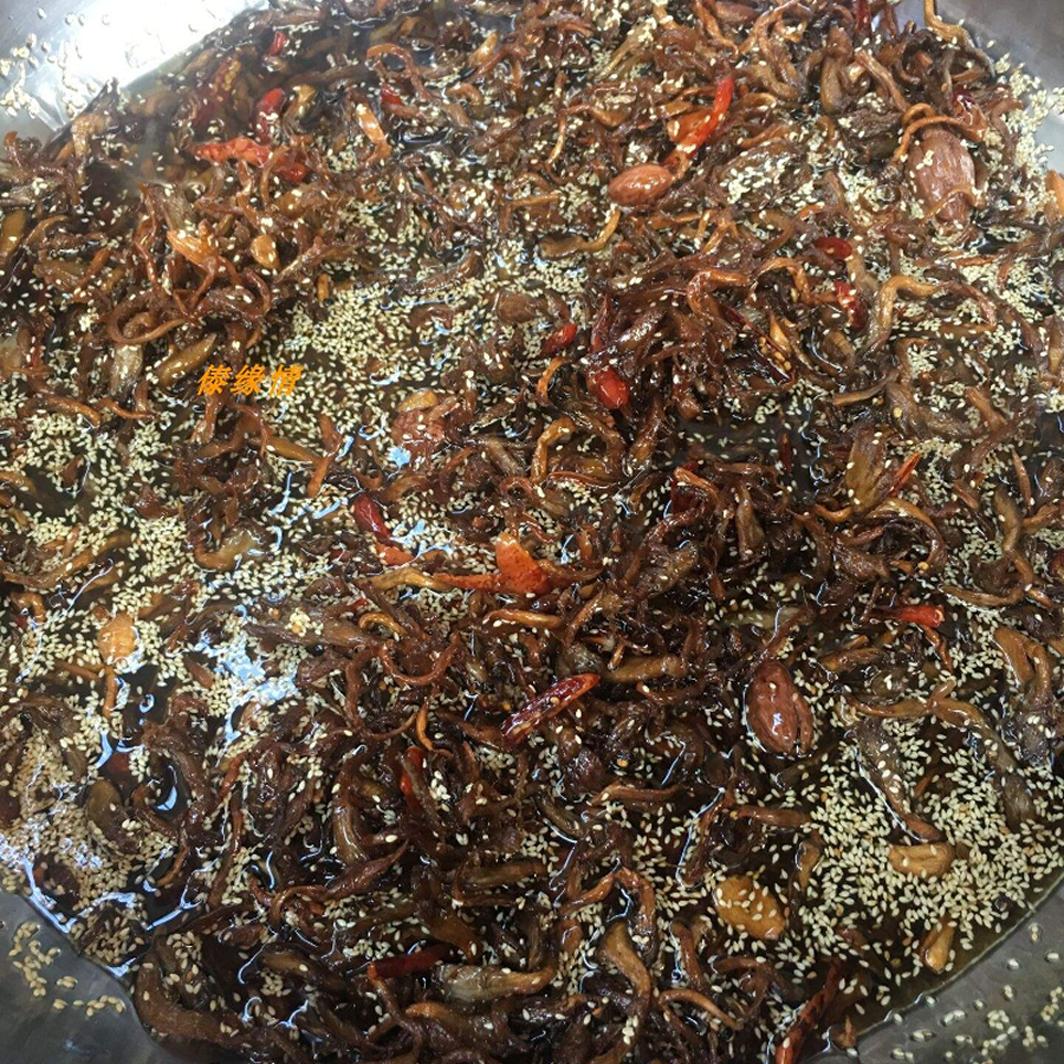 德宏特产油炸树窝人工菌焖菌子油闷菌开盖即食油炸菌油菌子350克