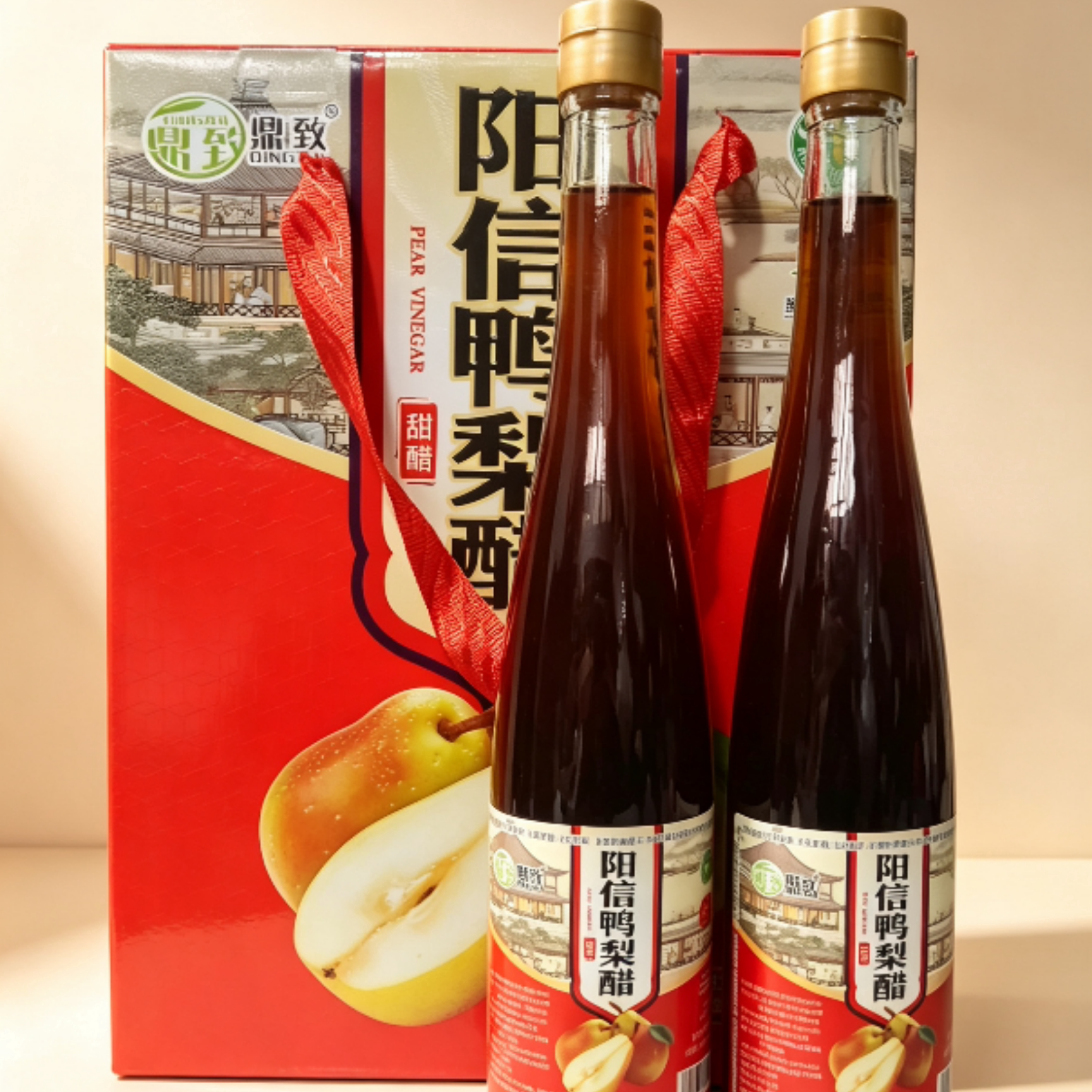 山东阳信特产鼎致鸭梨醋精酿醋酿造食醋饺子醋型礼盒装375ml