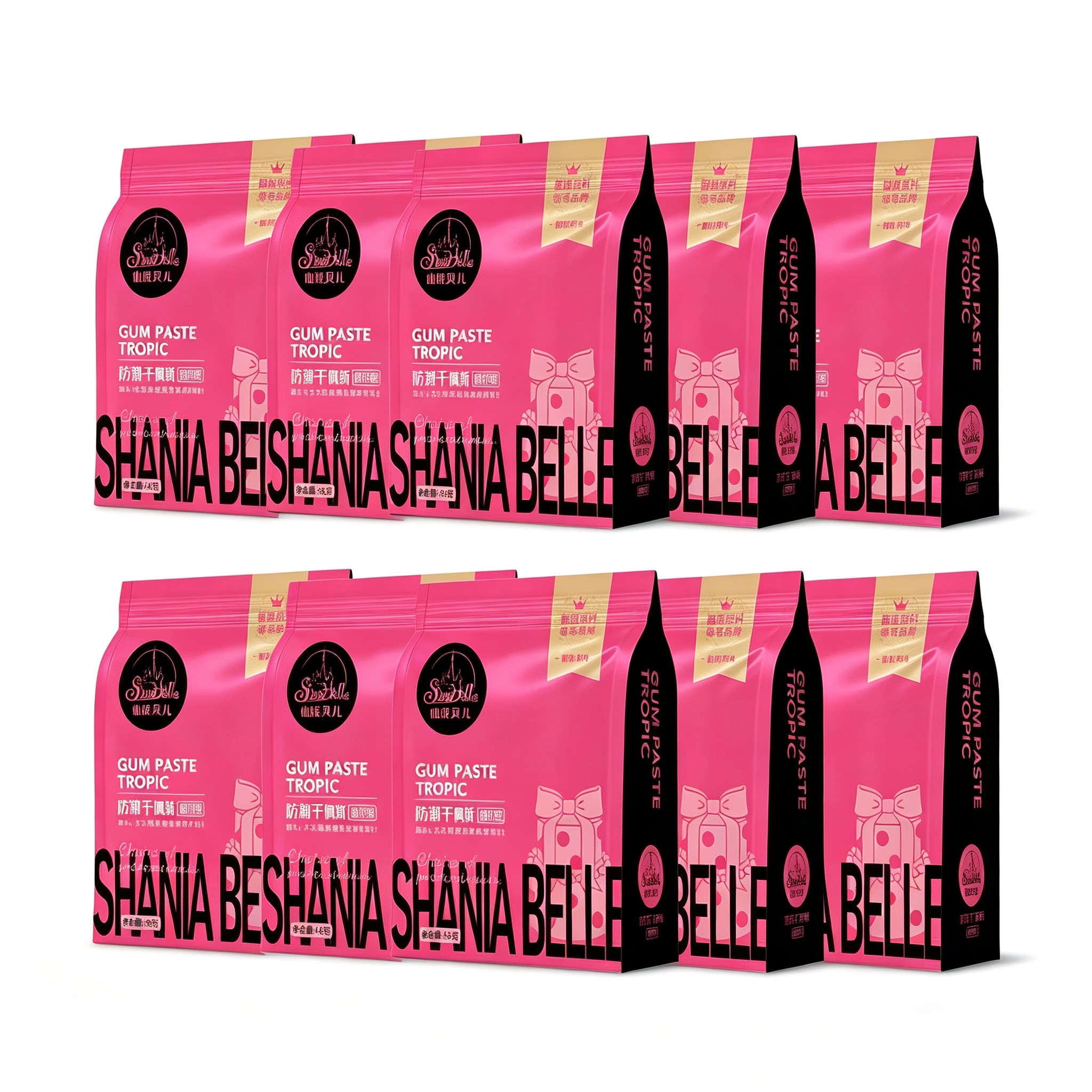 仙妮贝儿通用型干佩斯454g*10袋翻糖膏人偶糖牌装饰蛋糕糖皮 套装