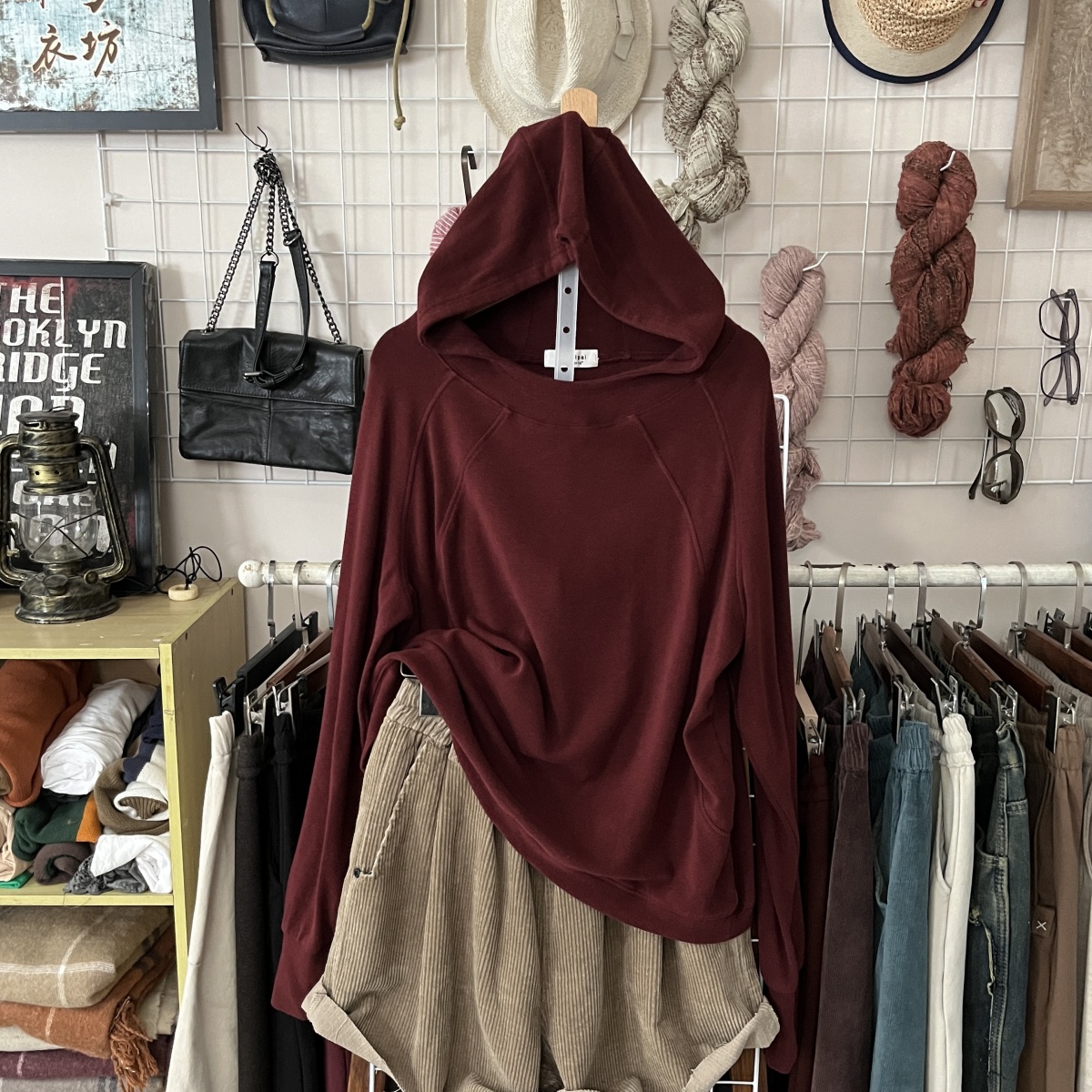 厚宽松羊绒棉韩版套袖打底衫卫衣