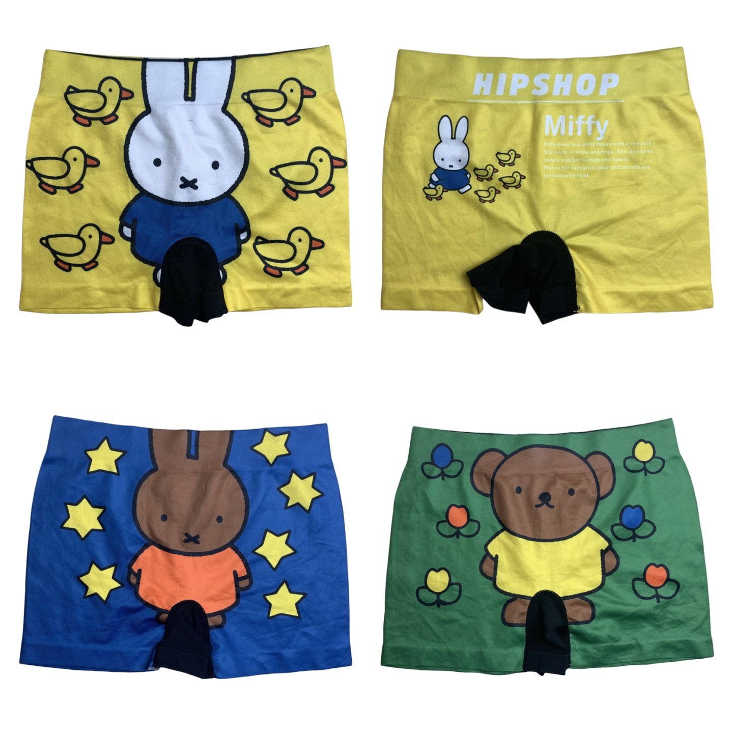 HIPSHOP米菲兔联名平角印花内裤Miffy梅儿鲍里斯熊卡通四角内裤潮,女士内衣/男士内衣/家居服,男平角内裤,淘宝优惠券,粉丝福利购,淘宝优惠卷