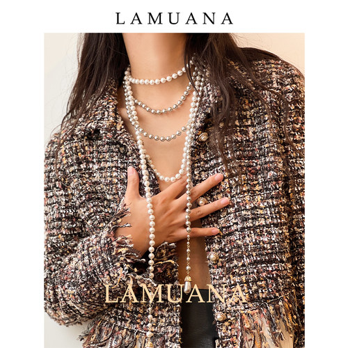 LAMUANA琉璃一帘幽梦min珍珠项链