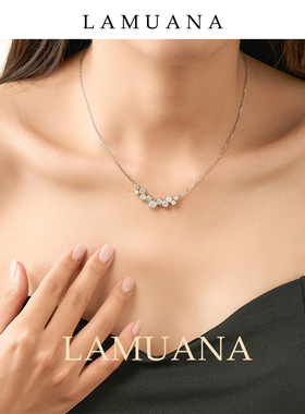LAMUANA吉卜赛欧泊系列 项链彩宝流苏纯银轻奢流星项链简约50177