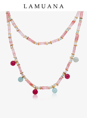 LAMUANA天然石彩珠项链