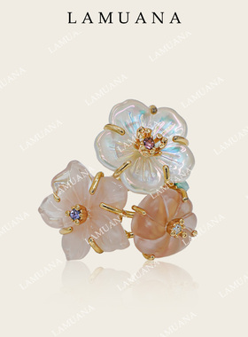 LAMUANA果冻花园·小众设计感戒指花朵气质食指戒女新品礼物70175