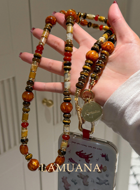 LAMUANA 天然石串珠手机链小众设计感时髦手机挂件斜挎礼物99770