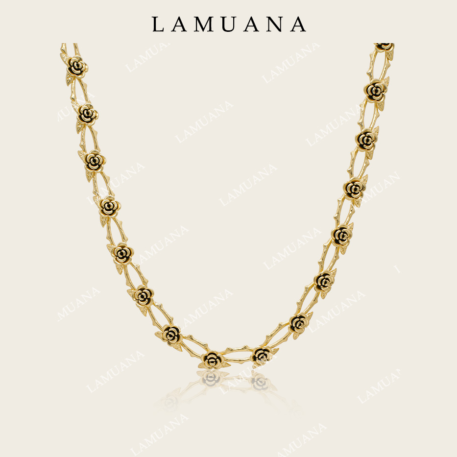 LAMUANA玫瑰花园复古项链颈链choker小众设计设计感短款女新