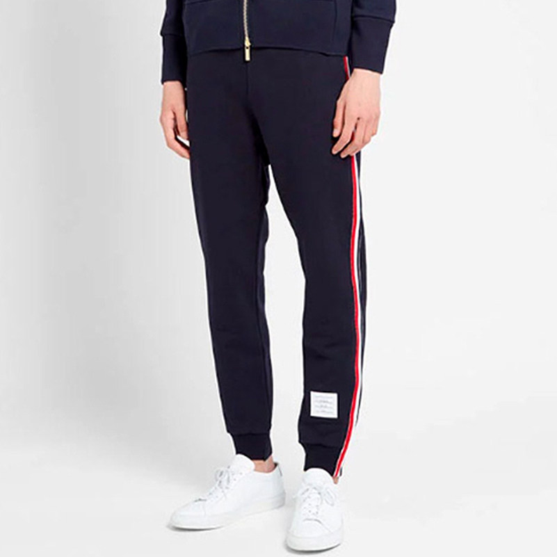 Tide brand in Europe and America TB THOM spring and autumn pure cotton Hit color stripe Webbing Casual pants motion trousers sweatpantsin the Men's clothing, sweatpants category - from Buy2taobao.com to provide professional Taobao agent buy service