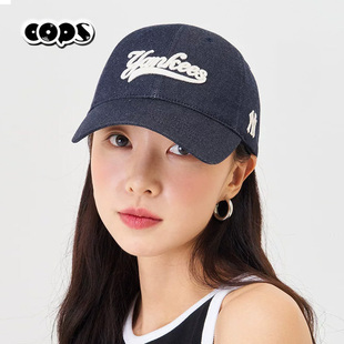 MLB棒球帽男女同款刺绣弯檐鸭舌帽防晒休闲帽百搭运动帽3ACPQM04N