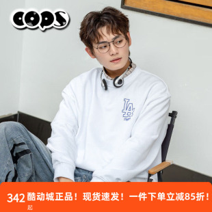 MLB男女卫衣24新款NY后背大标洋基队休闲运动上衣套头衫3AMTB9744