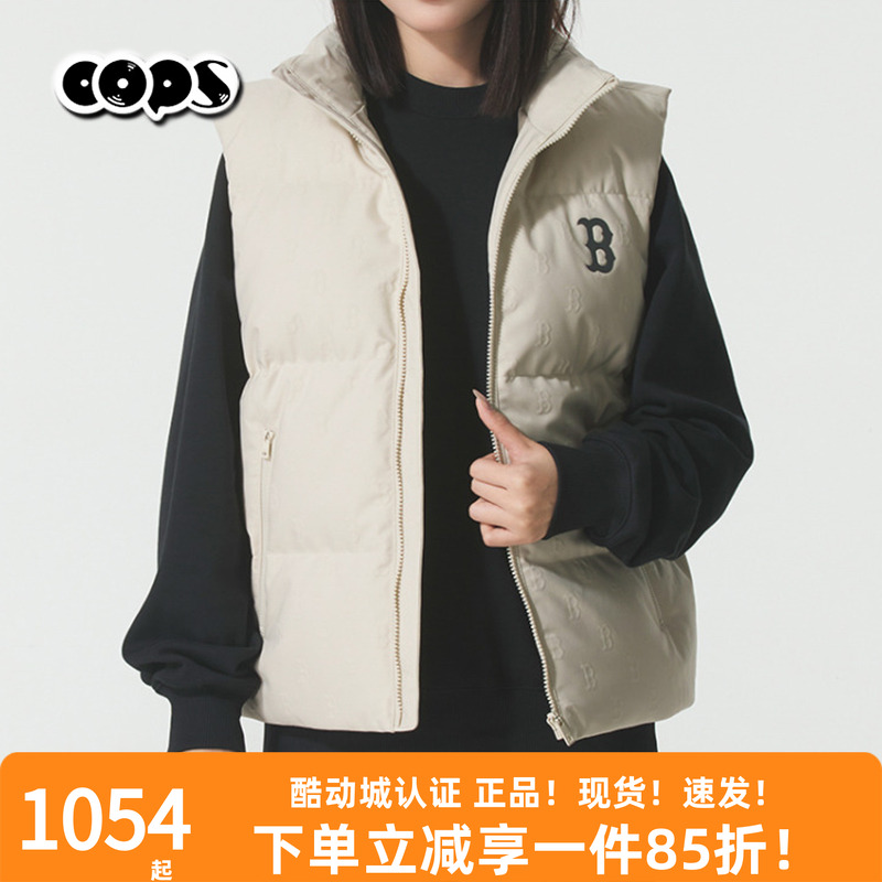MLB男女装运动休闲保暖羽绒马甲