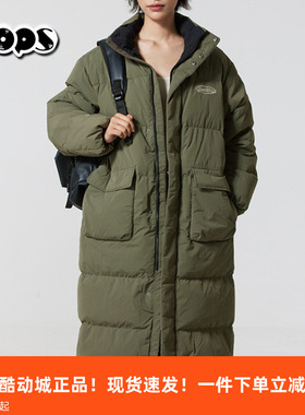 MLB长款羽绒服男女冬季新款保暖运动休闲外套3ADJB1756