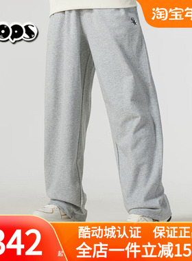 MLB灰色直筒裤卫裤25新款男女小标阔腿裤宽松休闲长裤3APTB0451