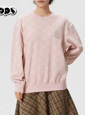 MLB男女装休闲卫衣2026春季新款圆领运动服情侣套头衫潮3AMTM0461