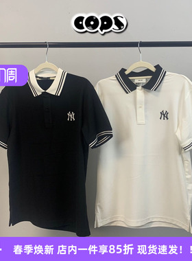 MLB24新款POLO短袖男女舒适透气宽松休闲运动T恤衫夏季3APQB0243