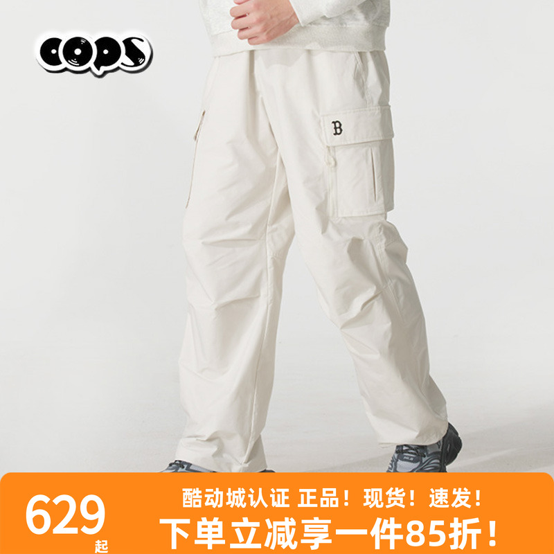 MLB情侣工装裤直筒裤休闲长裤