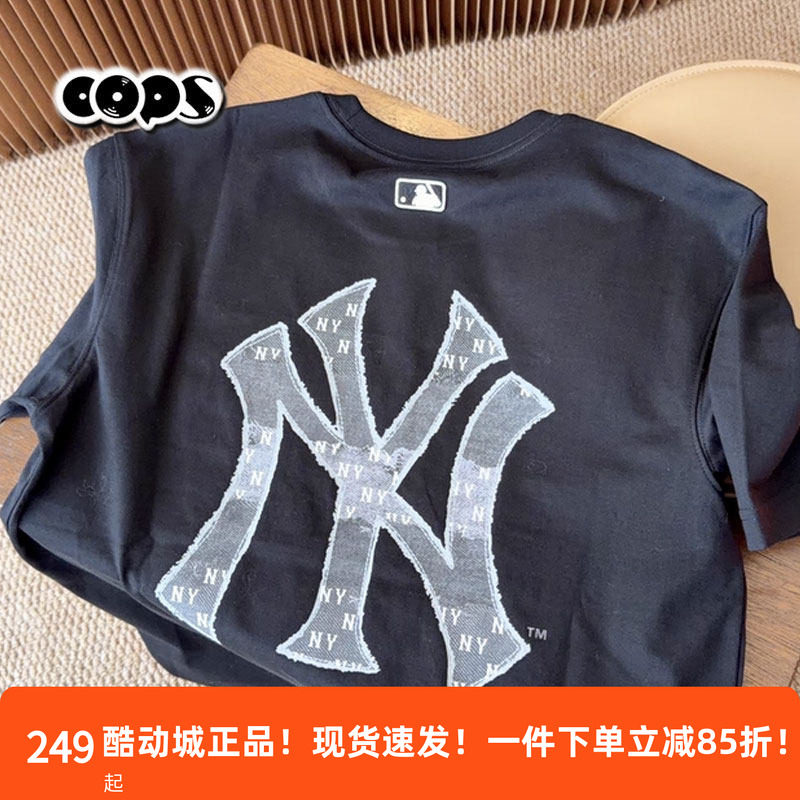 MLB短袖T恤男女同款纯棉圆领宽松休闲LOGO印花运动上衣3ATSM0663图片