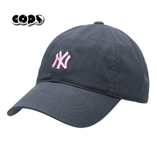 MLB韩版NY小标棒球帽男女中性鸭舌帽刺绣遮阳帽可调节3ACP7701N