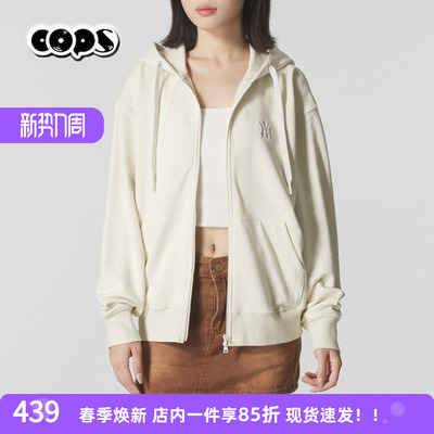 MLB男女款2025秋季新款户外跑步运动服时尚针织卫衣外套3ATRB0154