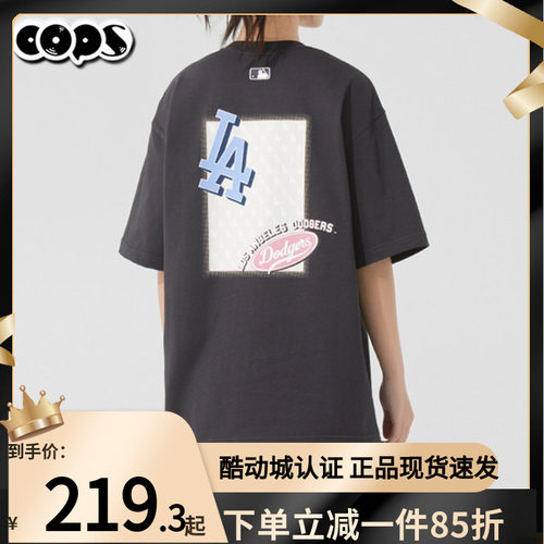 MLB短袖男女25新款NY老花情侣半袖休闲圆领纯棉运动T恤3ATSM2153