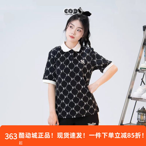 MLB24女款NY复古老花满标polo衫