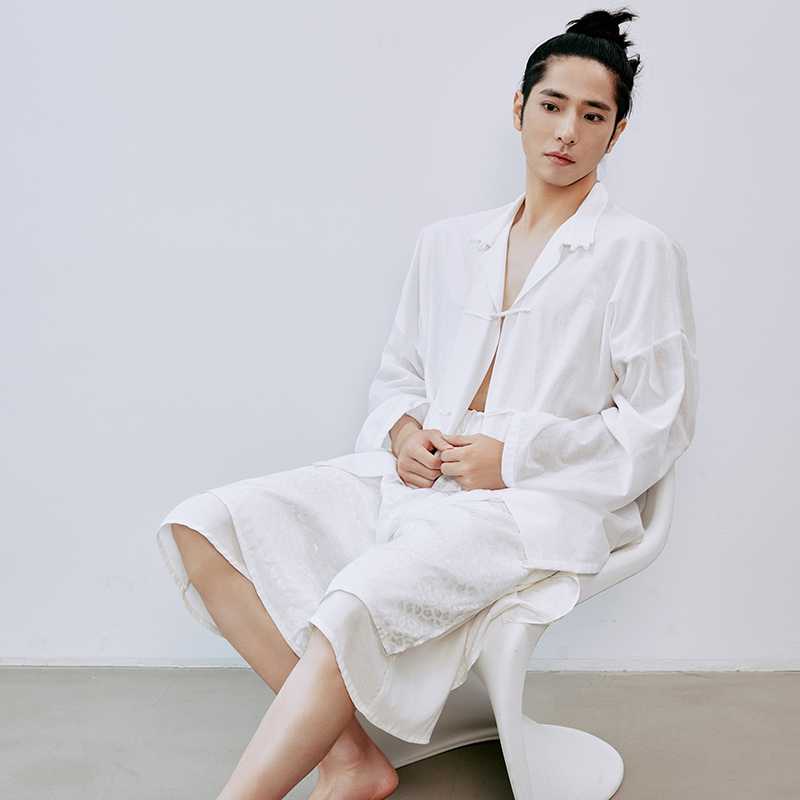 本相织物立领长袖中国风防晒衣