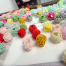 6mm菠萝扣编织手绳项链挂绳配饰diy挂饰彩色菠萝结饰品材料线圈