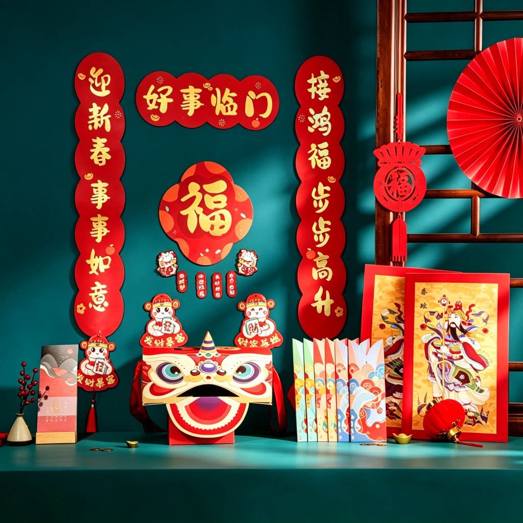 新年装饰创意春联大礼包