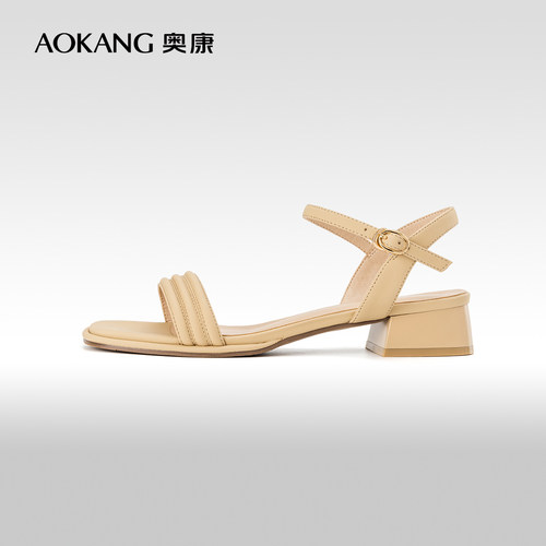 奥康女鞋 夏季新款休闲时尚女士时装凉鞋露趾气质优雅简约潮
