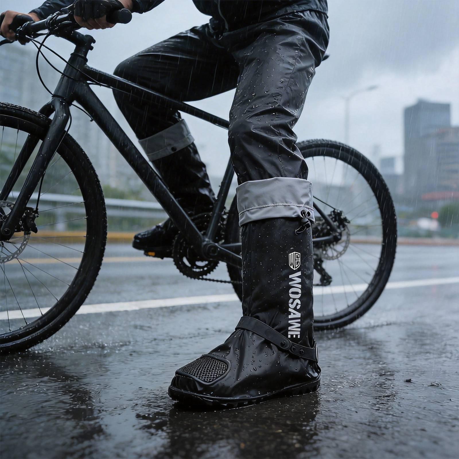 骑行加厚防滑耐磨高筒雨靴
